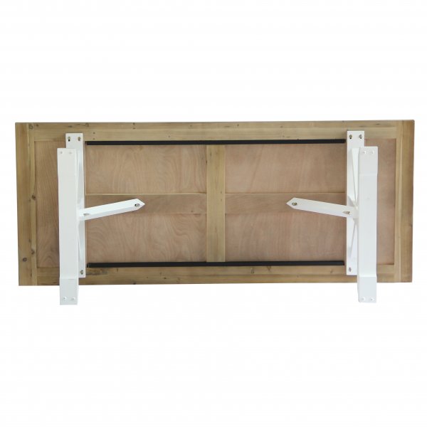 Rufus matbord med kryssben i �tervunnen furu 240x100 cm