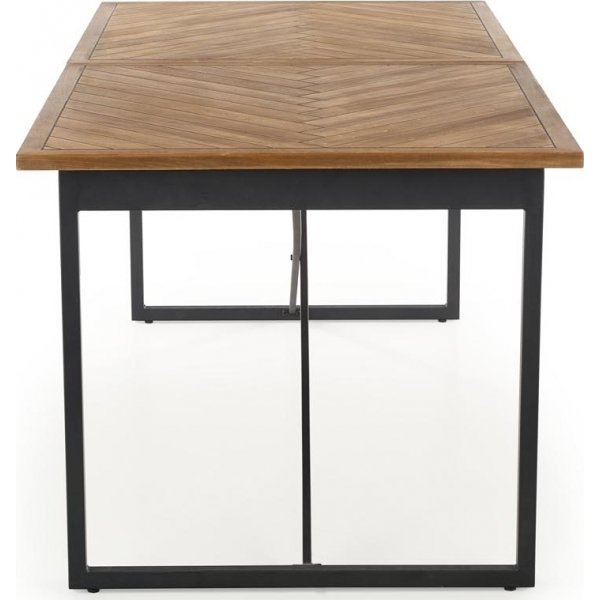 Table  manger extensible Santos 90x180-240 cm - Nid d'abeille/noir