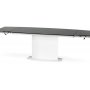 Leslie utdragbart ovalt matbord 160-250 cm - Vit/svart