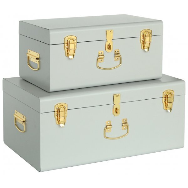 Matteus vintage Koffert set - Ljusgr� / M�ssing