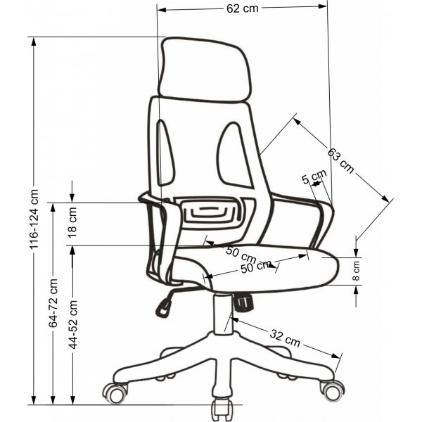 Chaise de bureau Census - Noir/gris/blanc Chaise de bureau Census - Noir/gris/blanc