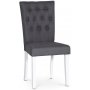 Milla matgrupp; matbord 180x90 cm med 6 st gra Crocket matstolar
