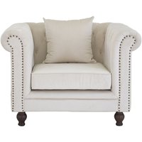 Chesterfield fåtölj Churchill - Beige Sammet Chesterfield fåtölj Churchill - Beige Sammet
