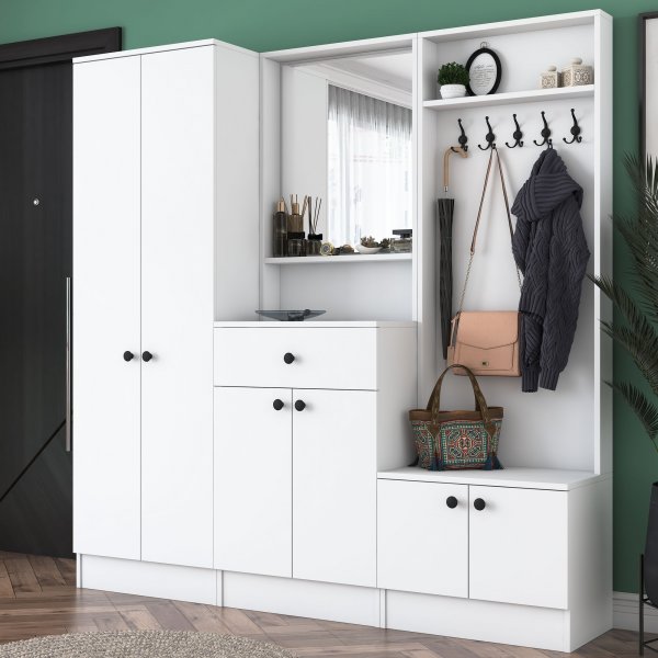 Mendy hallmöbel - Vit Mendy hallmöbel - Vit