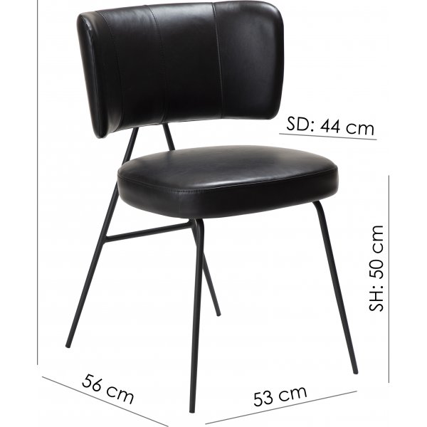 Chaise de salle à manger Roost - PU noir Chaise de salle à manger Roost - PU noir