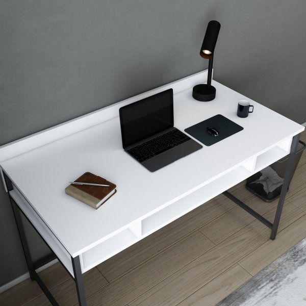 Alma skrivbord 120 x 60 cm - Svart/vit Alma skrivbord 120 x 60 cm - Svart/vit