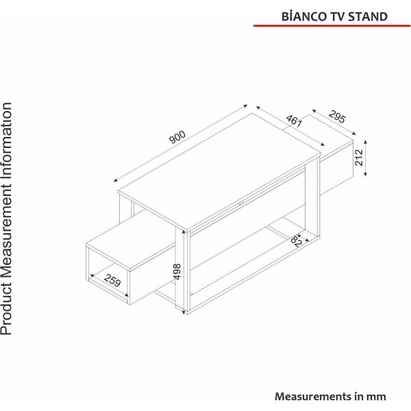 Banc multimédia Bianco - Noir/or Banc multimédia Bianco - Noir/or