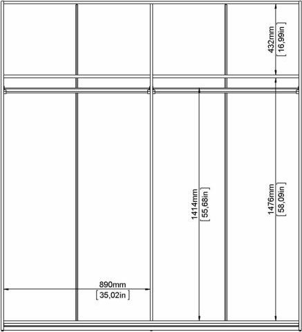 Verona garderob - Vit