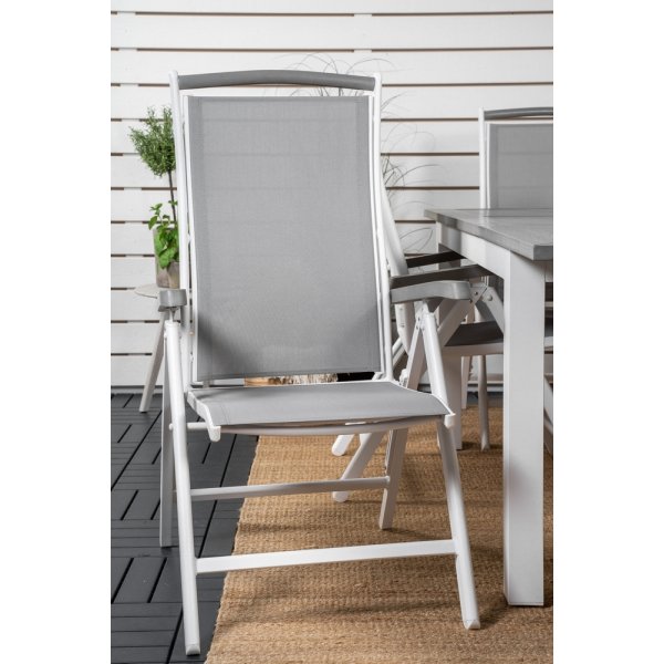 Albany utematgrupp med 6 st Albany stolar - Vit/Grå Albany utematgrupp med 6 st Albany stolar - Vit/Grå