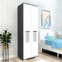 Asimo garderob 60 x 44,6 x 183 cm - Antracit/vit