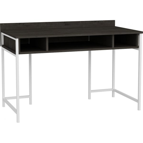 Alma skrivbord 120 x 60 cm - Vit/mrkgr