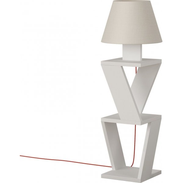 Kozena golvlampa - Vit