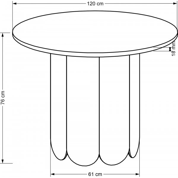 Table à manger ronde Hugo Ø120 cm - Chêne Table à manger ronde Hugo Ø120 cm - Chêne