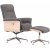 Reclinerftlj med fotpall - Gr frskinnsimitation/whitewash ek + Flckborttagare fr mbler