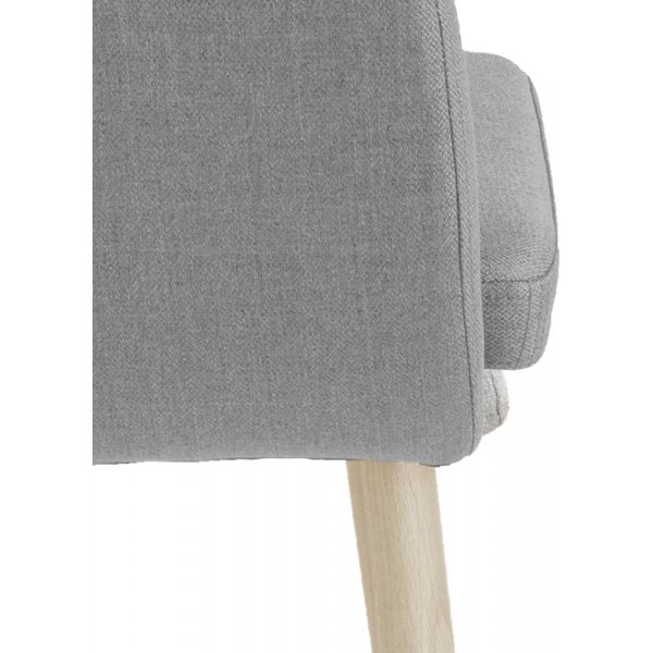 Nora fauteuil - Grijs/wit gepigmenteerd eiken