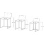 Tali satsbord 34/39/44 x 45 cm - Svart/antracit