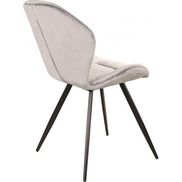 Chaise de salle à manger Ginger - Velours gris Chaise de salle à manger Ginger - Velours gris