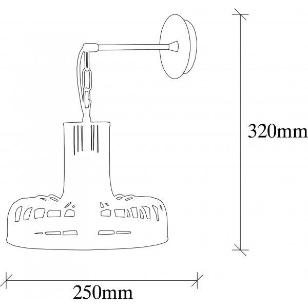 Fellini wandlamp 775 - Zwart/koper