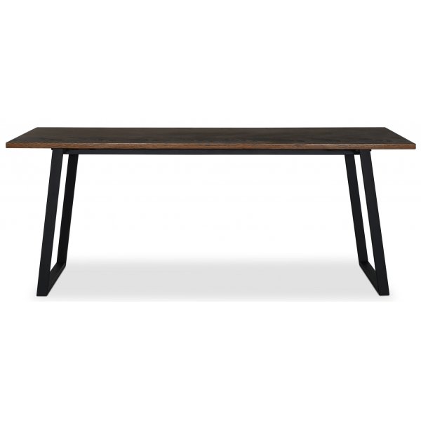 Edge matbord 190x90 - Brownstained fishbone