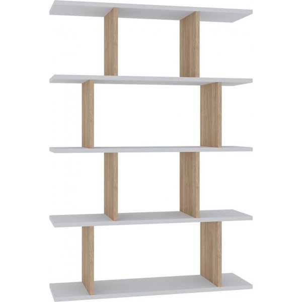 Bibliothèque Harmon - Blanc/chêne Bibliothèque Harmon - Blanc/chêne