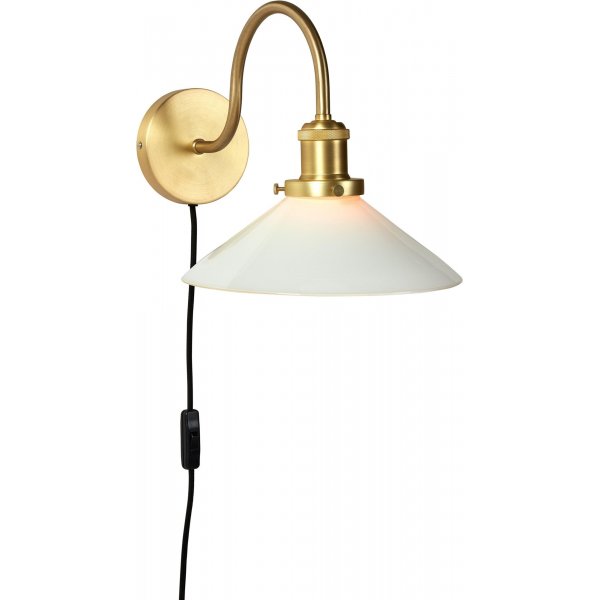 Axel wandlamp - Opaal glas/messing - 25 cm