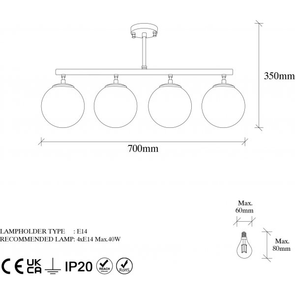 Plafonnier  facettes 10436 - Vintage/blanc