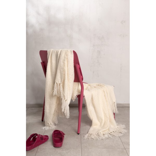 Sten pläd 130x170 cm - Vit Sten pläd 130x170 cm - Vit