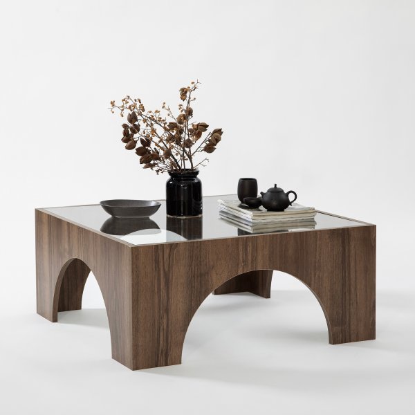 Table basse Seine 80 x 80 cm - Noyer Table basse Seine 80 x 80 cm - Noyer