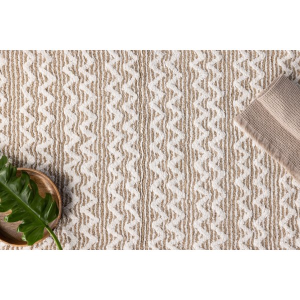 Philippa matta 60x90 cm - Sand/vit