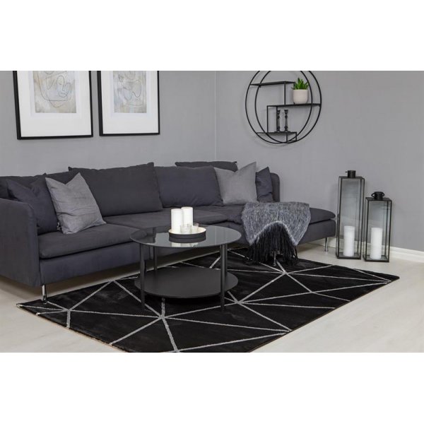 Maskinvävd matta Diamond Lines - Silver Maskinvävd matta Diamond Lines - Silver