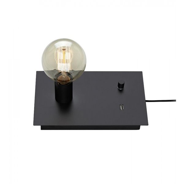 Load Bordslampa med USB - Svart