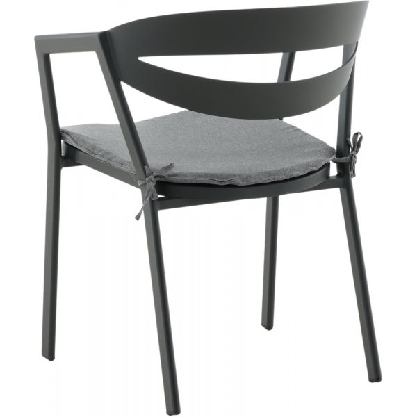 Slit matstol - Svart/Gr