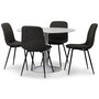 Seat matgrupp, runt matbord med 4 st Smokey matstolar - Vit/Vintage