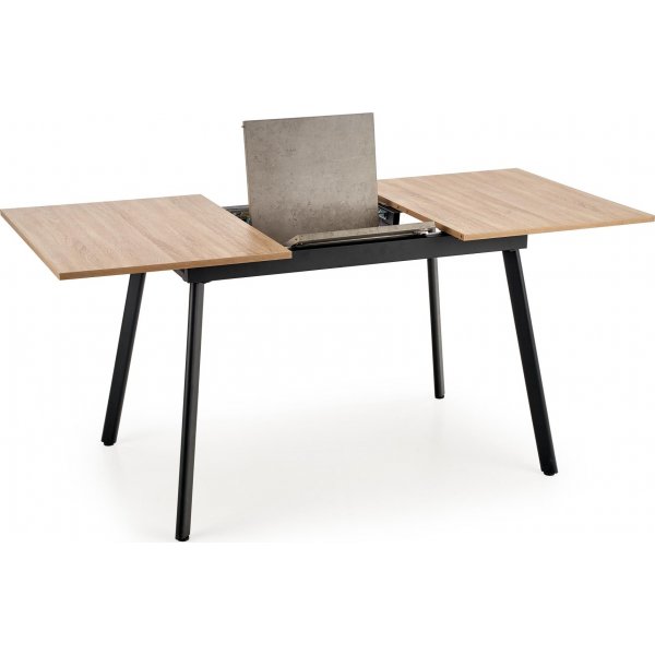 Table  manger Brom 120-160 x 80 cm - Chne/gris