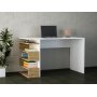 Snake skrivbord 120x60 cm - Vit/valnt