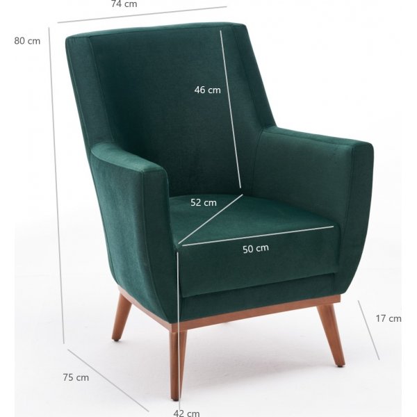 Gonca fåtölj - Grön Gonca fåtölj - Grön