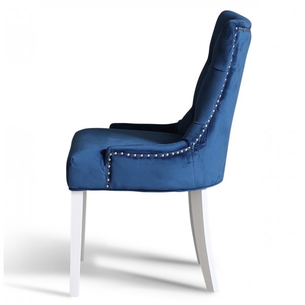 Dalsland matgrupp: Runt bord i Ek / Vit med 4 st Bla Tuva stolar + 4.00 x Stolsdyna