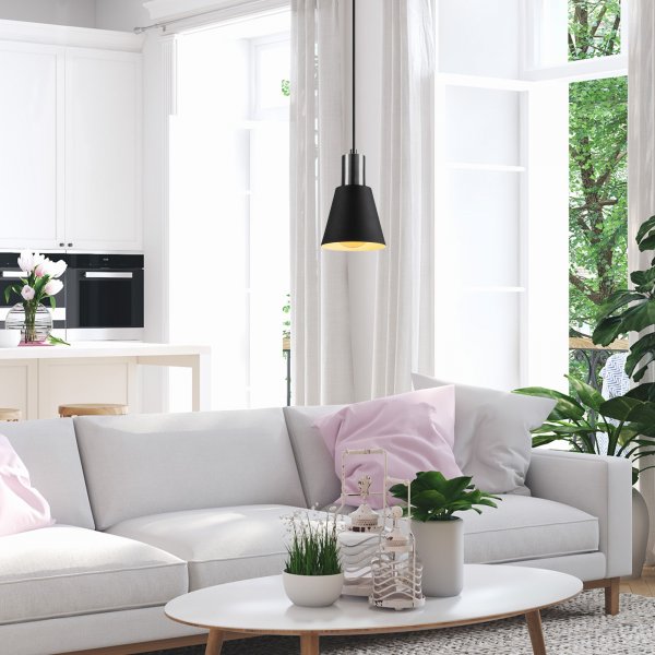 Kem taklampa 6362 - Svart/nickel Kem taklampa 6362 - Svart/nickel