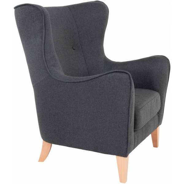 Campo Fåtölj - Mörkgrå/bok Campo Fåtölj - Mörkgrå/bok