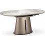 Robinson matbord 160-200 x 90 cm - Beige marmor/cappuccino/svart