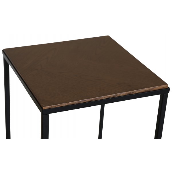 Revel sängbord - Svart / Fishbone brunbetsad ek Revel sängbord - Svart / Fishbone brunbetsad ek