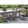 Matgrupp Salt gr teak: Bord 240 cm inklusive 6 st karmstolar i gr teak