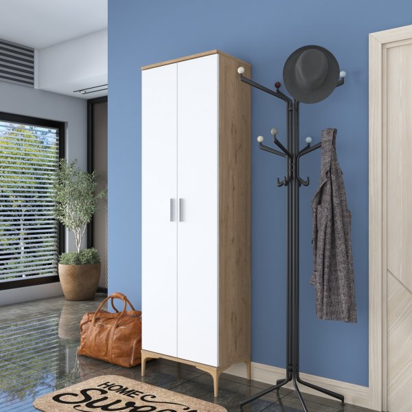 Armoire Esa - Noyer/blanc