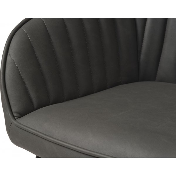 Boston Fauteuil in grijs PU Boston Fauteuil in grijs PU