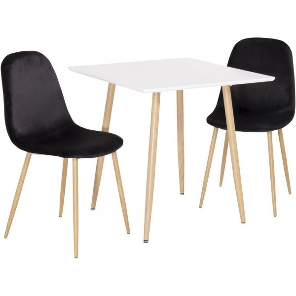 Bridge matstol - Ekimitation/svart sammet