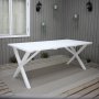 Matbord Scottsdale 190 cm - Vit + Textilskydd fr mbler