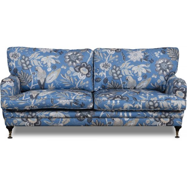 Spirit 3-sits howard soffa i blommigt tyg - Eden Parrot Blue