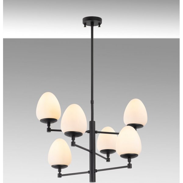 Arve taklampa 10185 - Svart/vit