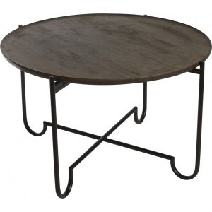 Table basse ronde marron Hoxton 80 cm