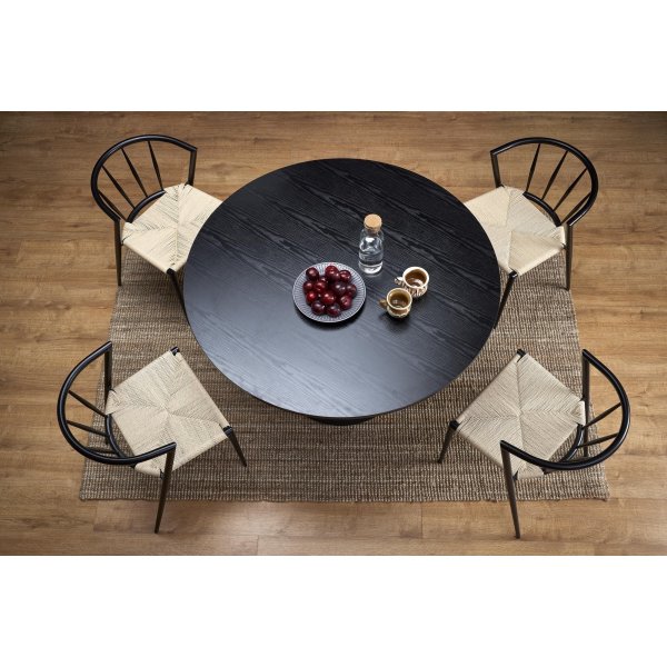 Table à manger Ginter Ø120 cm - Noir Table à manger Ginter Ø120 cm - Noir